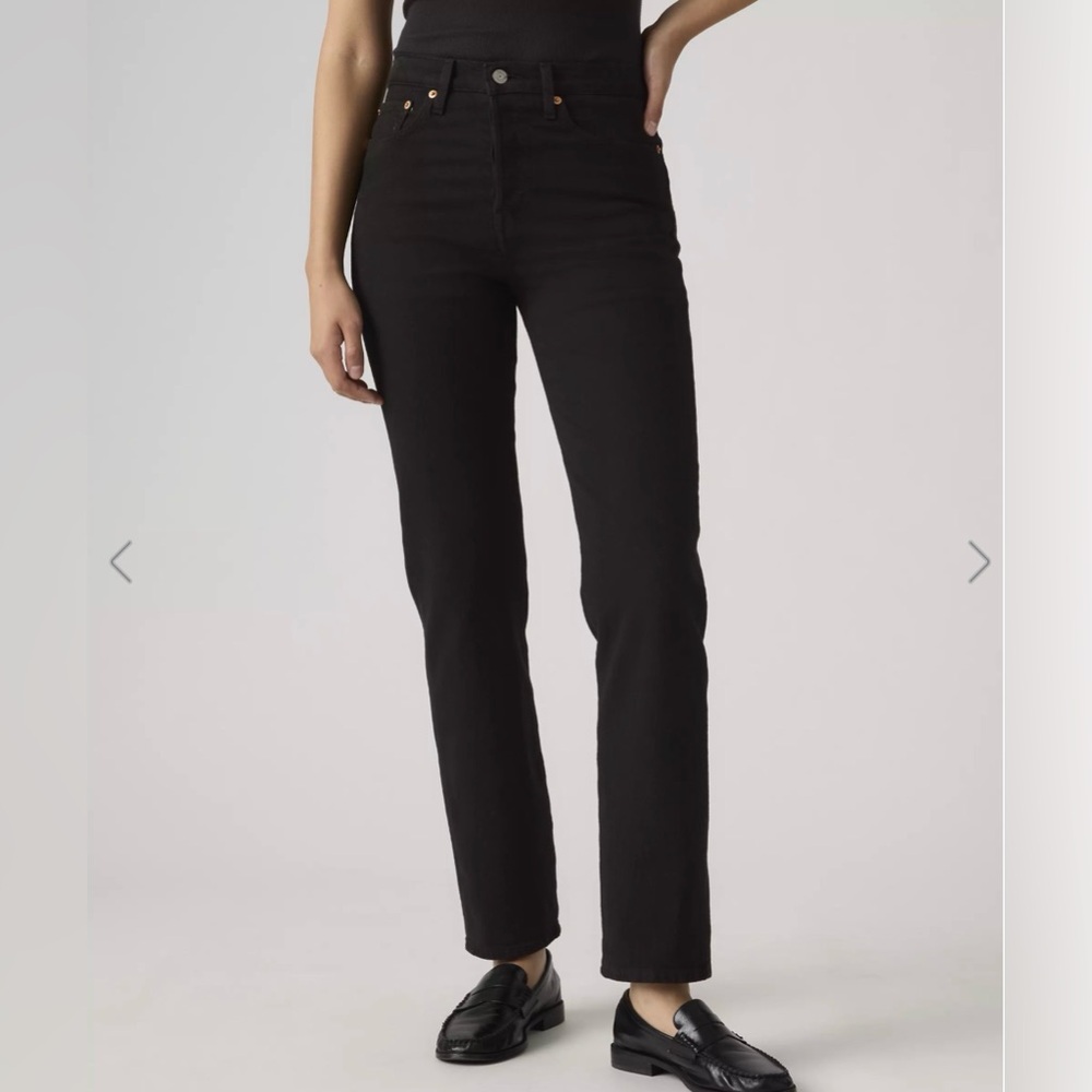 Levi's Black Straight Leg Jeans